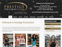 Tablet Screenshot of prestigepromotion.com